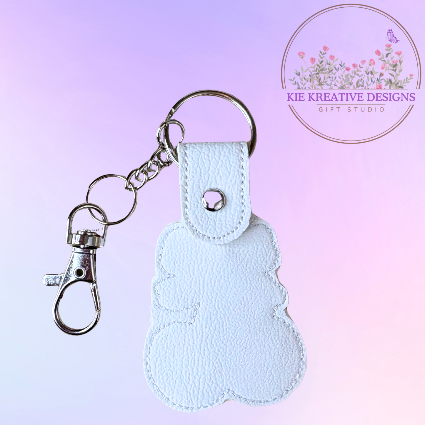 Cherry Embroidered Keychain with Pink Bow – Cute Fruit Keychain for Bags & Keys | Handmade Gift for Her | Sweet Aesthetic Accessory