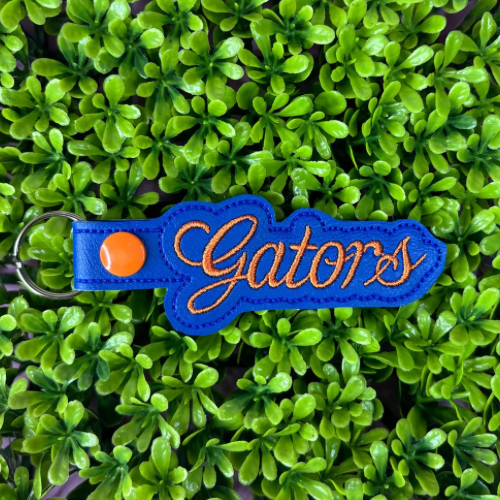 Gator Embroidered Keychain