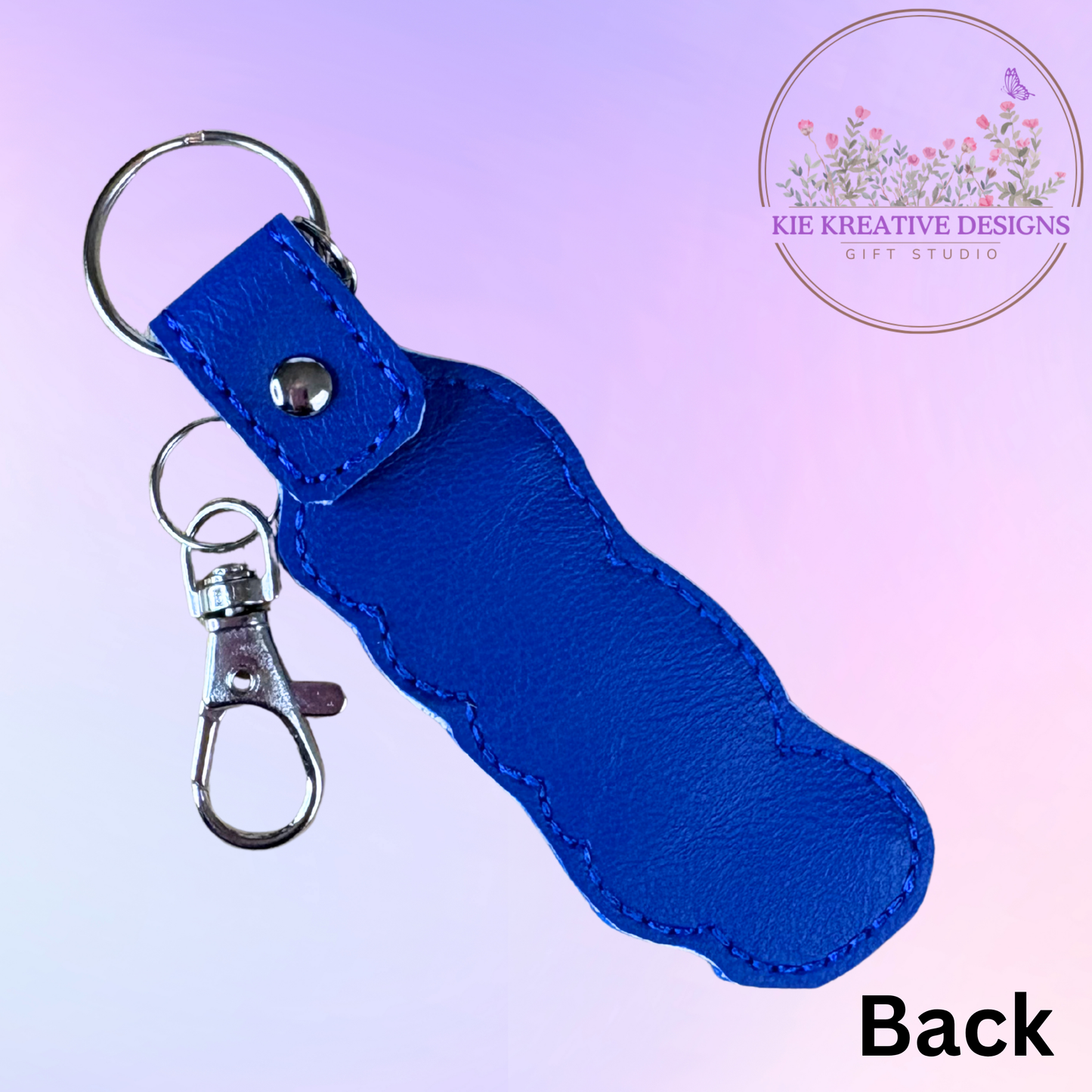 Florida Embroidered Keychain | Blue and Orange Florida Gift | State Pride Key Fob | Handmade Keychain for Gator Fans & Locals