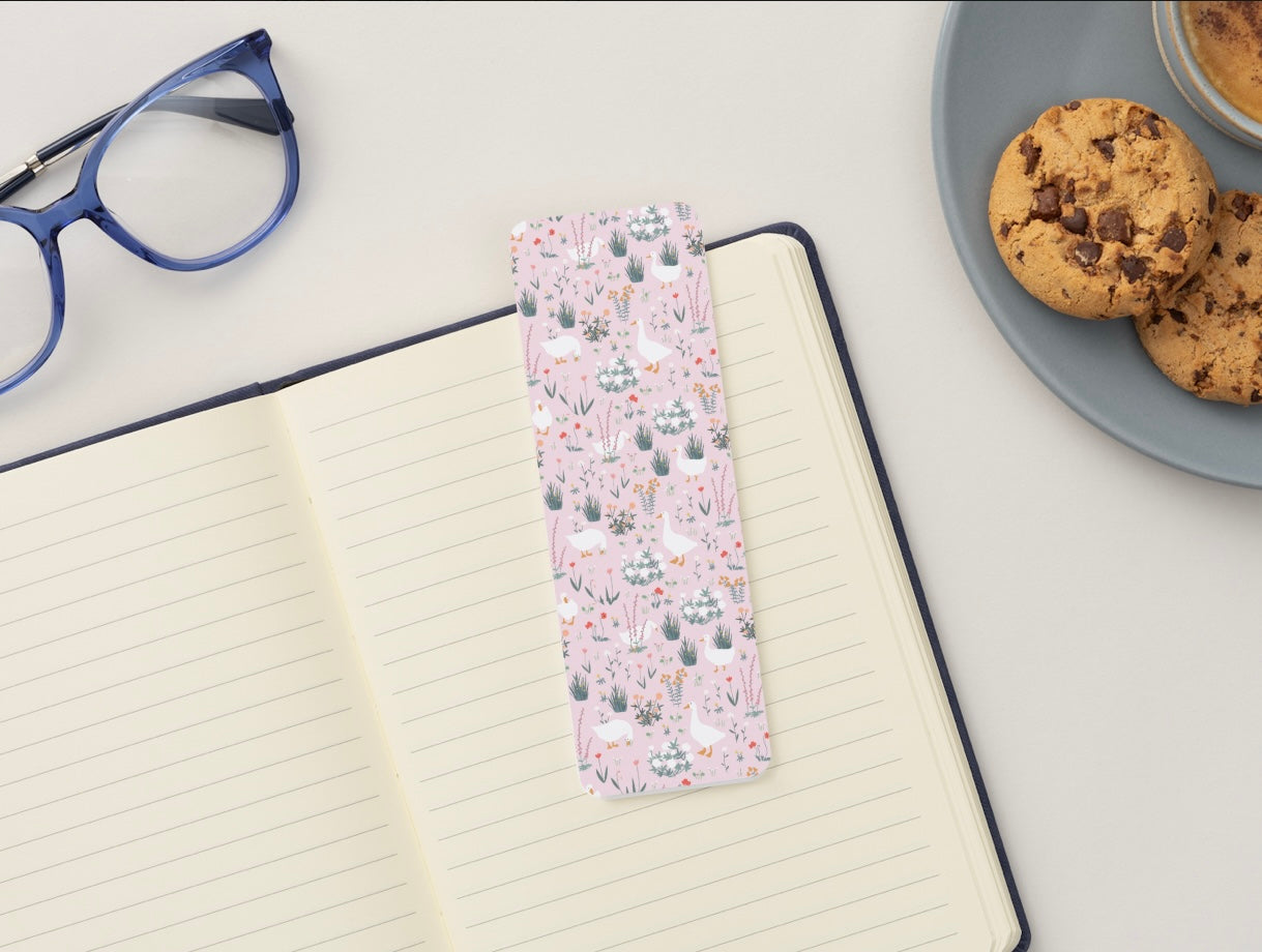 Cozy Goose Floral Bookmark | Cute Animal Bookmark | Aesthetic Reader Gift | Spring Cottagecore Bookmark | Book Lover Gift Idea | Teacher Gift
