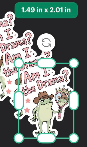 Funny Frog Sticker “Am I the Drama?” | Cute Aesthetic Laptop Sticker | Waterproof Vinyl Sticker | Meme Sticker Gift | Funny Gift for Friends