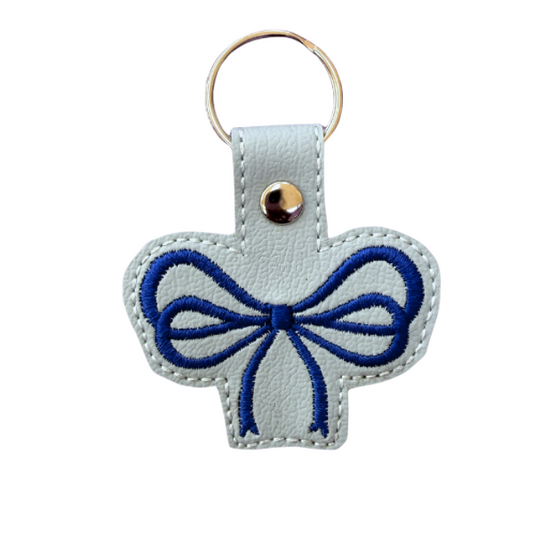 Bow Keychain, Coquette Bow Keychain, Cute Embroidered Keychain, Girly Bag Charm, Aesthetic Accessory, Minimal Bow Keychain, Cute Gift for Her