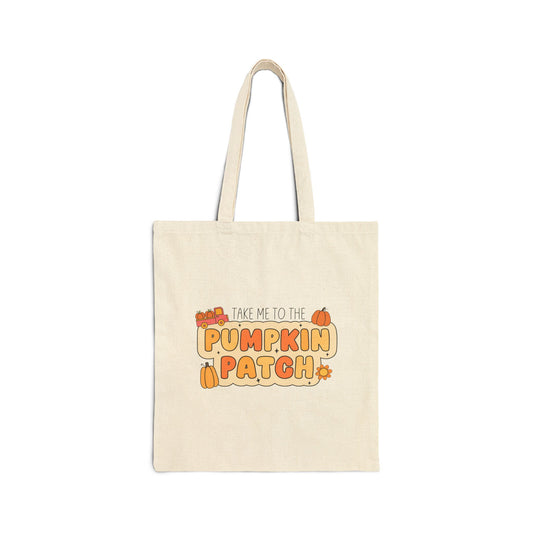 Cotton Canvas Tote Bag - Pumpkin Patch