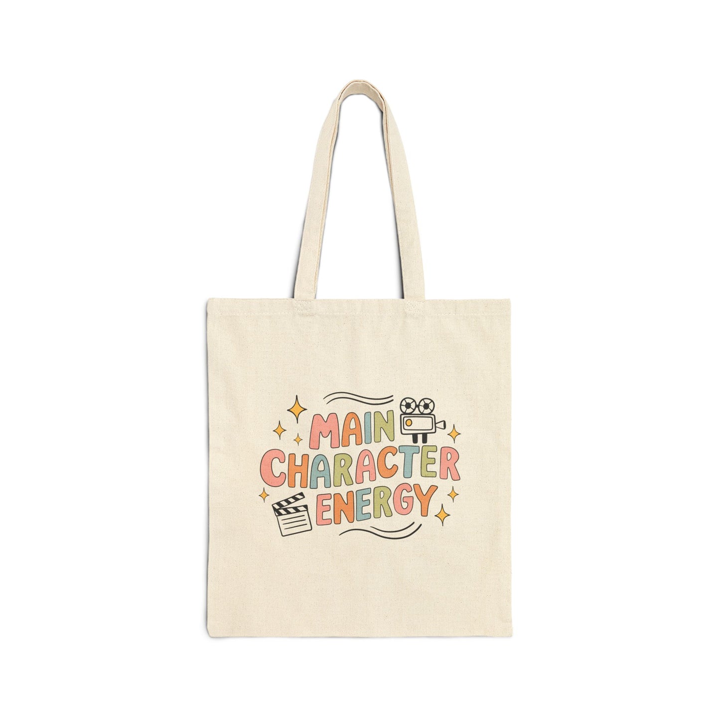 Cotton Canvas Tote Bag - Main Character Energy