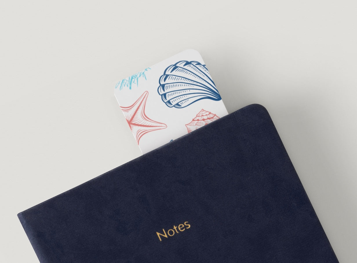 Seashell Bookmark, Coastal Bookmark, Ocean Lover Gift, Beach Bookmark, Vintage Shell Illustration Bookmark, Nautical Bookmark, Book Lover Gift, Summer Reading Accessory