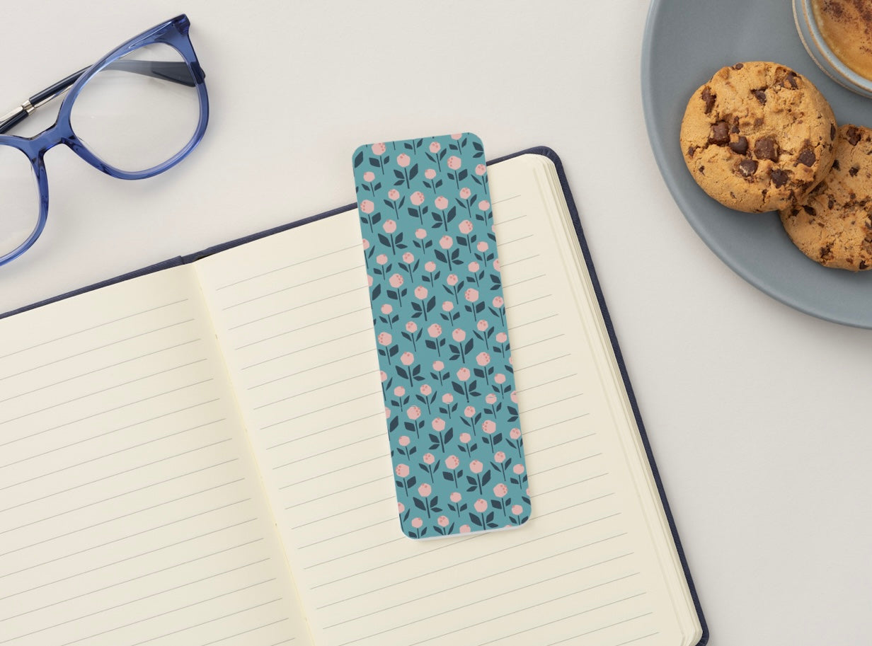 Floral Bookmark, Cute Flower Bookmark, Aesthetic Bookmark, Pink Flower Bookmark, Minimalist Bookmark, Book Lover Gift, Spring Bookmark, Cute Reading Accessory