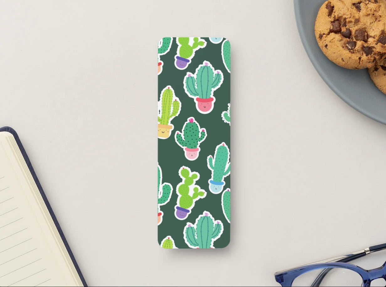 Cute Cactus Bookmark, Kawaii Plant Bookmark, Cartoon Cactus Bookmark, Aesthetic Bookmark, Fun Bookmark, Book Lover Gift, Plant Lover Gift, Cute Reading Accessory
