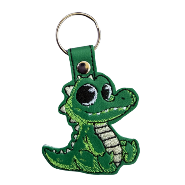 Cute Alligator Keychain, Kawaii Gator Keychain, Embroidered Alligator Keychain, Florida Gift, Animal Lover Gift, Cute Bag Charm, Reptile Accessory