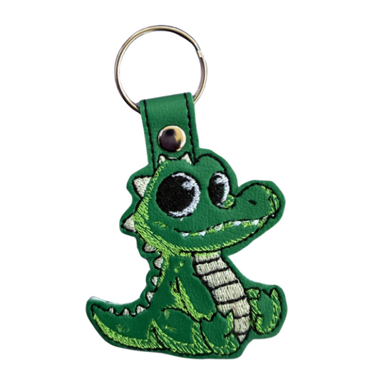 Cute Alligator Keychain, Kawaii Gator Keychain, Embroidered Alligator Keychain, Florida Gift, Animal Lover Gift, Cute Bag Charm, Reptile Accessory