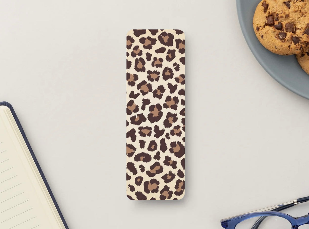 Leopard Print Bookmark, Cheetah Print Bookmark, Neutral Aesthetic Bookmark, Trendy Bookmark, Animal Print Bookmark, Book Lover Gift, Cute Reading Accessory