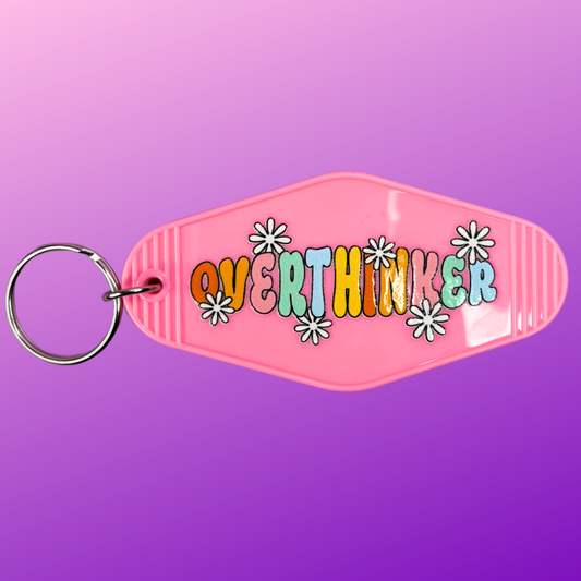 Overthinker Pink Motel Keychain