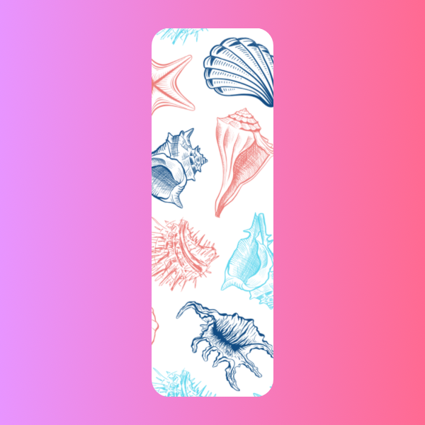 Seashell Bookmark, Coastal Bookmark, Ocean Lover Gift, Beach Bookmark, Vintage Shell Illustration Bookmark, Nautical Bookmark, Book Lover Gift, Summer Reading Accessory