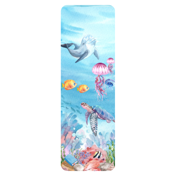 Ocean Bookmark, Sea Life Bookmark, Dolphin Turtle Bookmark, Underwater Bookmark, Beach Bookmark, Coastal Bookmark, Book Lover Gift, Summer Reading Accessory