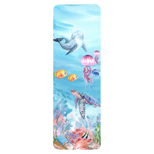 Ocean Bookmark, Sea Life Bookmark, Dolphin Turtle Bookmark, Underwater Bookmark, Beach Bookmark, Coastal Bookmark, Book Lover Gift, Summer Reading Accessory