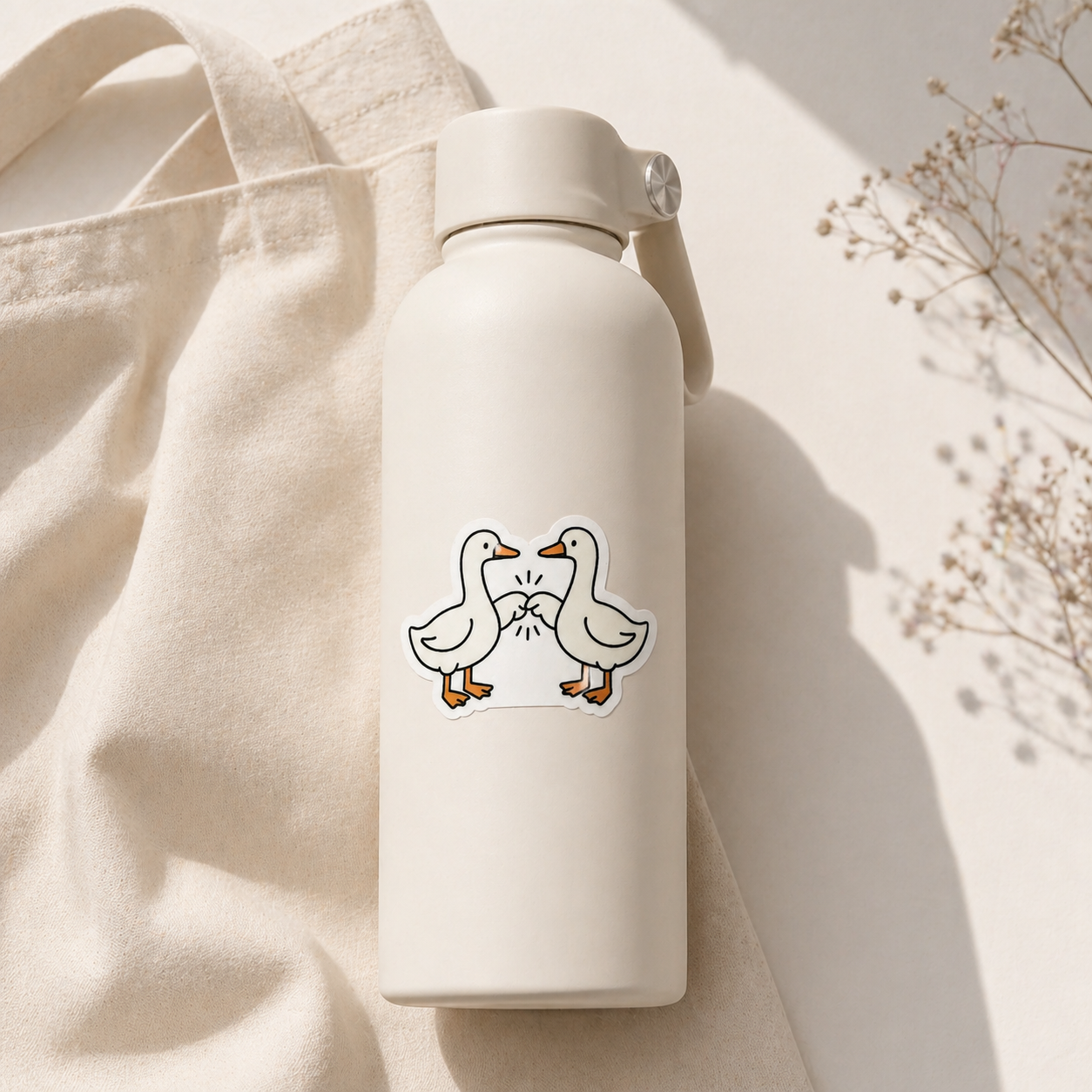 Funny Goose Bumps Sticker | Cute Goose Sticker | Pun Sticker | Waterproof Vinyl Laptop Sticker | Aesthetic Animal Sticker | Gift for Friends