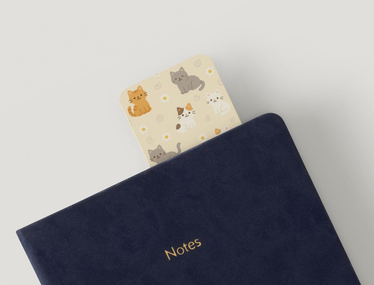 Cat Bookmark, Cute Cat Bookmark, Kawaii Bookmark, Aesthetic Bookmark, Animal Bookmark, Book Lover Gift, Cat Lover Gift, Cute Reading Accessory