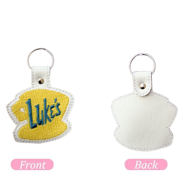 Luke’s Keychain, Embroidered Name Keychain, Cute Keychain, Personalized Style Keychain, Aesthetic Bag Charm, Minimal Keychain, Unique Gift