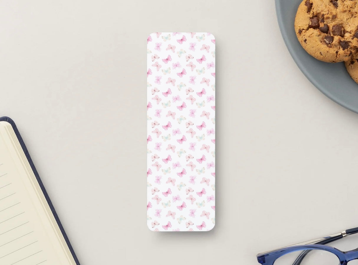 Butterfly Bookmark, Pink Butterfly Bookmark, Aesthetic Bookmark, Cute Bookmark, Coquette Bookmark, Floral Butterfly Bookmark, Book Lover Gift, Cute Reading Accessory