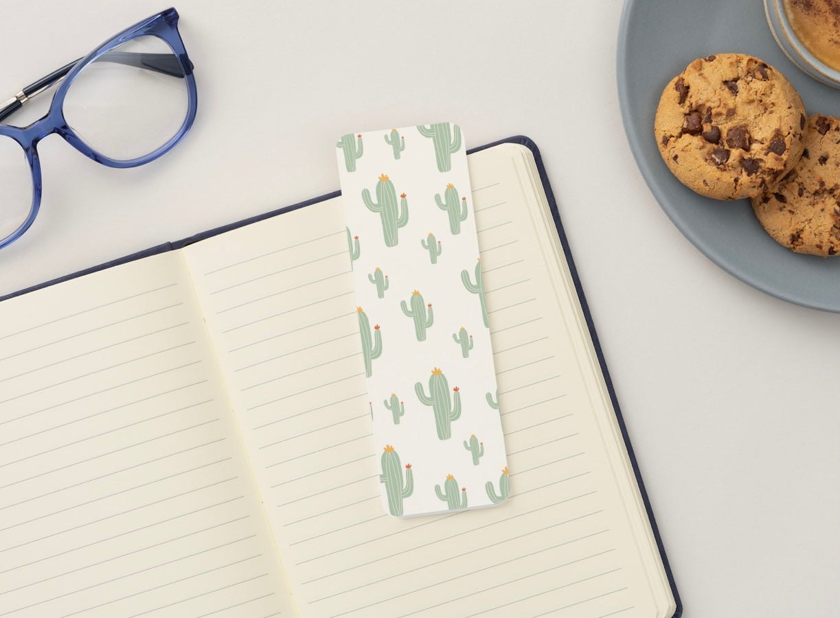 Cactus Bookmark, Desert Bookmark, Plant Bookmark, Botanical Bookmark, Green Aesthetic Bookmark, Cute Bookmark, Book Lover Gift, Nature Reading Accessory