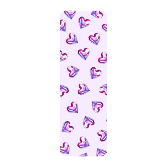 Holographic Heart Bookmark, Cute Heart Bookmark, Aesthetic Bookmark, Purple Bookmark, Kawaii Bookmark, Love Bookmark, Book Lover Gift, Cute Reading Accessory