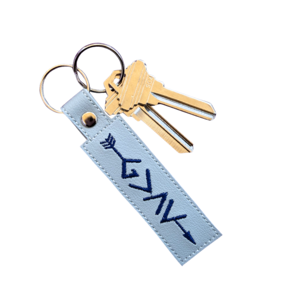 God Is Greater Than The Highs and Lows Keychain, Faith Keychain, Christian Keychain, Embroidered Religious Gift, Inspirational Bag Charm, Bible Verse Gift