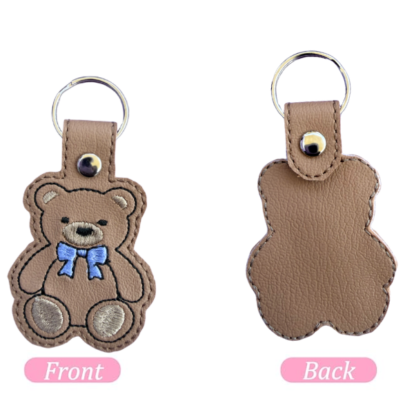 Teddy Bear Keychain, Cute Bear Keychain, Kawaii Keychain, Embroidered Keychain, Cute Gift for Her, Aesthetic Keychain, Backpack Charm, Bag Charm