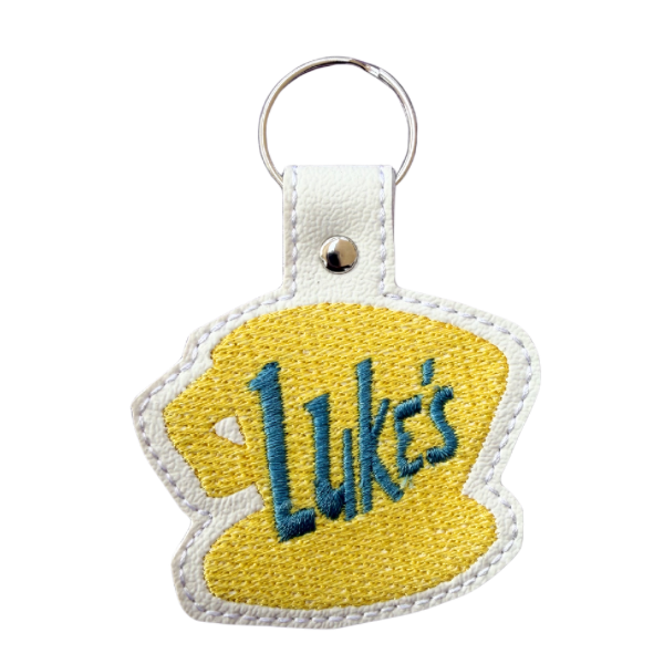 Luke’s Keychain, Embroidered Name Keychain, Cute Keychain, Personalized Style Keychain, Aesthetic Bag Charm, Minimal Keychain, Unique Gift