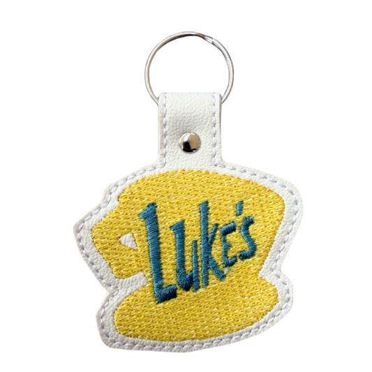 Luke’s Keychain, Embroidered Name Keychain, Cute Keychain, Personalized Style Keychain, Aesthetic Bag Charm, Minimal Keychain, Unique Gift