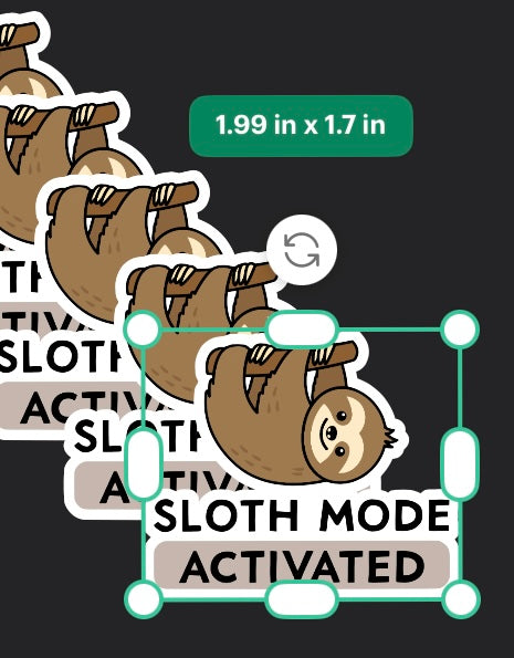 Sloth Mode Activated Sticker | Cute Sloth Laptop Sticker | Funny Lazy Mood Decal | Aesthetic Waterproof Vinyl Sticker | Gift for Coworker Student
