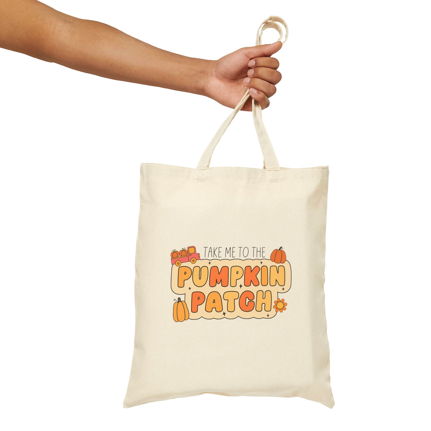 Cotton Canvas Tote Bag - Pumpkin Patch