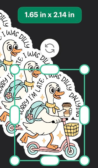 Funny Duck Sticker “Sorry I’m Late I Was Dilly Dallying” | Cute Aesthetic Sticker | Laptop Water Bottle Sticker | Funny Gift Idea | Planner Decor