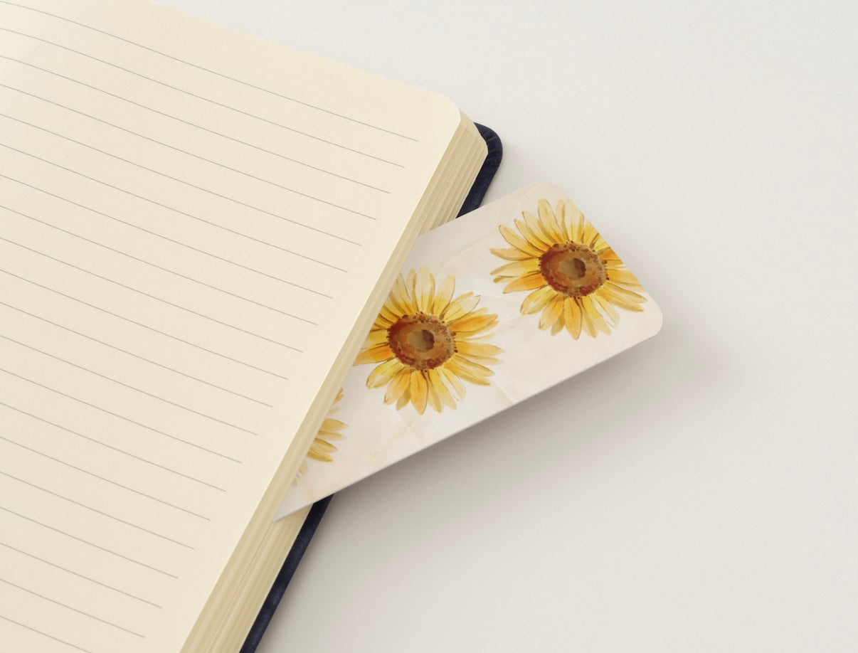 Sunflower Bookmark, Floral Bookmark, Yellow Flower Bookmark, Aesthetic Bookmark, Nature Bookmark, Book Lover Gift, Teacher Gift, Cute Reading Accessory