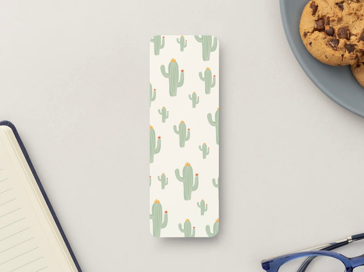 Cactus Bookmark, Desert Bookmark, Plant Bookmark, Botanical Bookmark, Green Aesthetic Bookmark, Cute Bookmark, Book Lover Gift, Nature Reading Accessory