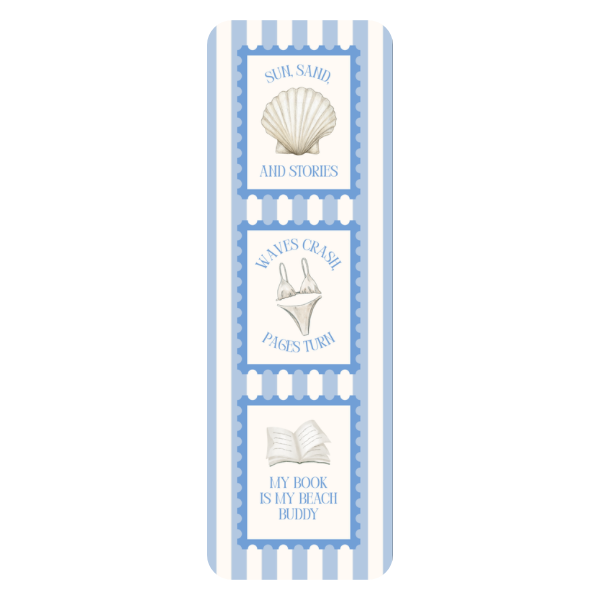 Beach Bookmark, Coastal Bookmark, Ocean Lover Bookmark, Summer Reading Bookmark, Seashell Bookmark, Book Lover Gift, Vacation Reading Accessory, Aesthetic Bookmark