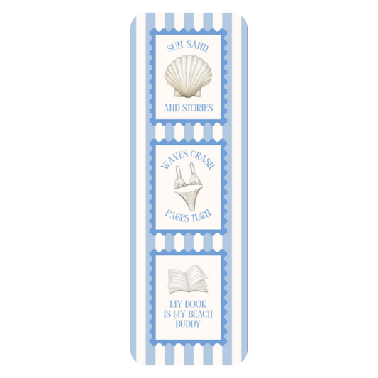 Beach Bookmark, Coastal Bookmark, Ocean Lover Bookmark, Summer Reading Bookmark, Seashell Bookmark, Book Lover Gift, Vacation Reading Accessory, Aesthetic Bookmark