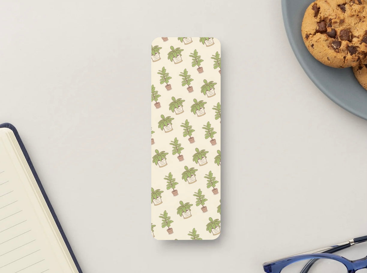 Plant Bookmark, Houseplant Bookmark, Botanical Bookmark, Green Aesthetic Bookmark, Minimal Bookmark, Nature Bookmark, Book Lover Gift, Cute Reading Accessory