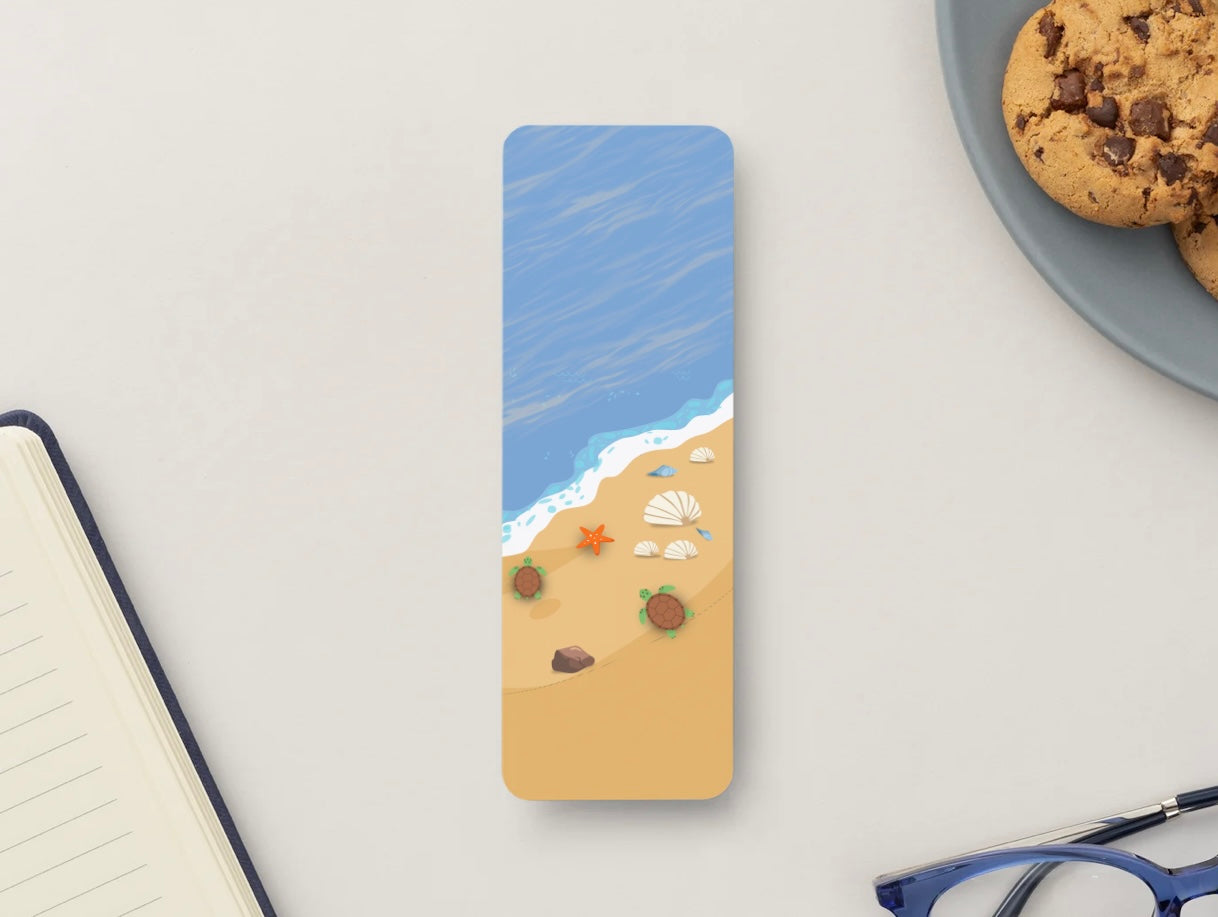 Sea Turtle Bookmark, Beach Bookmark, Ocean Bookmark, Coastal Bookmark, Summer Reading Bookmark, Cute Turtle Bookmark, Book Lover Gift, Vacation Reading Accessory