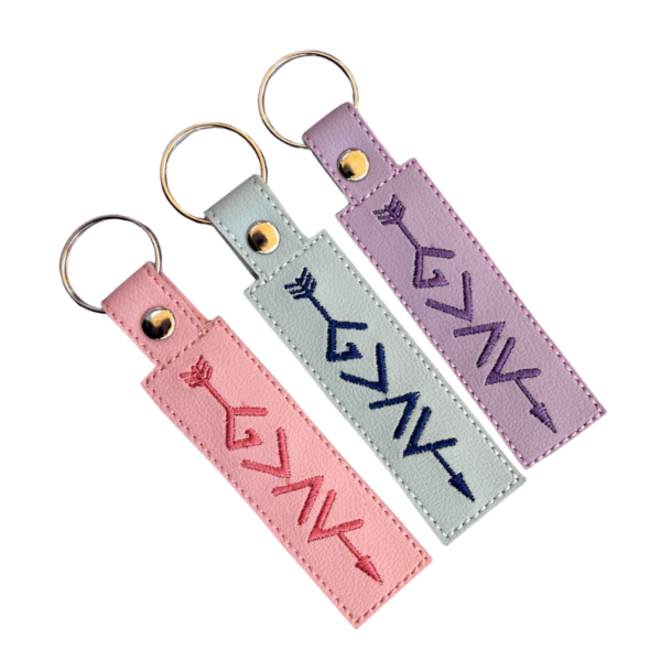 God Is Greater Than The Highs and Lows Keychain, Faith Keychain, Christian Keychain, Embroidered Religious Gift, Inspirational Bag Charm, Bible Verse Gift