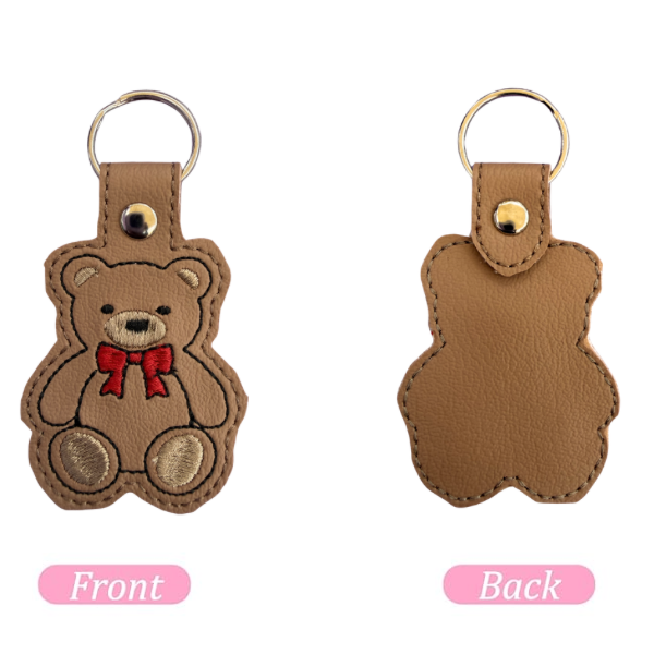 Teddy Bear Keychain, Cute Bear Keychain, Kawaii Keychain, Embroidered Keychain, Cute Gift for Her, Aesthetic Keychain, Backpack Charm, Bag Charm