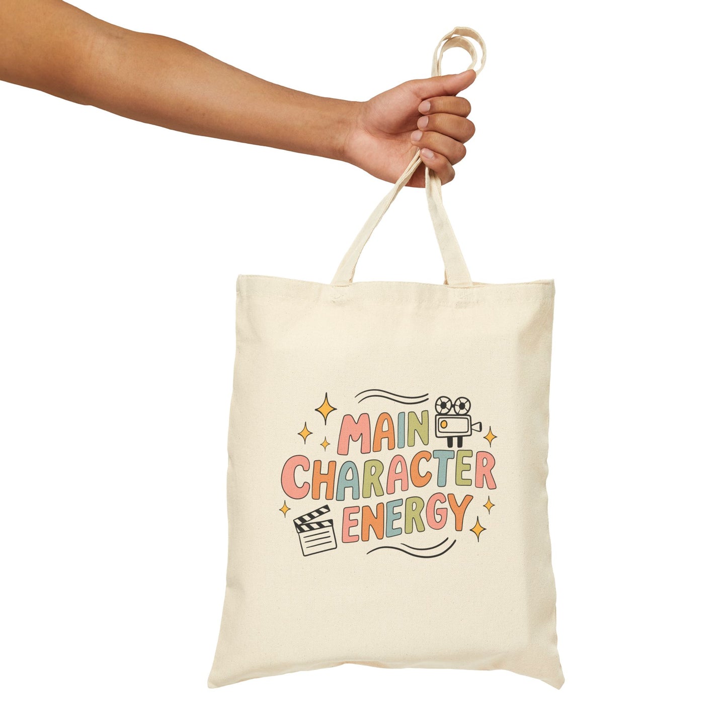 Cotton Canvas Tote Bag - Main Character Energy