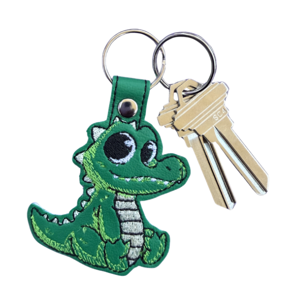 Cute Alligator Keychain, Kawaii Gator Keychain, Embroidered Alligator Keychain, Florida Gift, Animal Lover Gift, Cute Bag Charm, Reptile Accessory