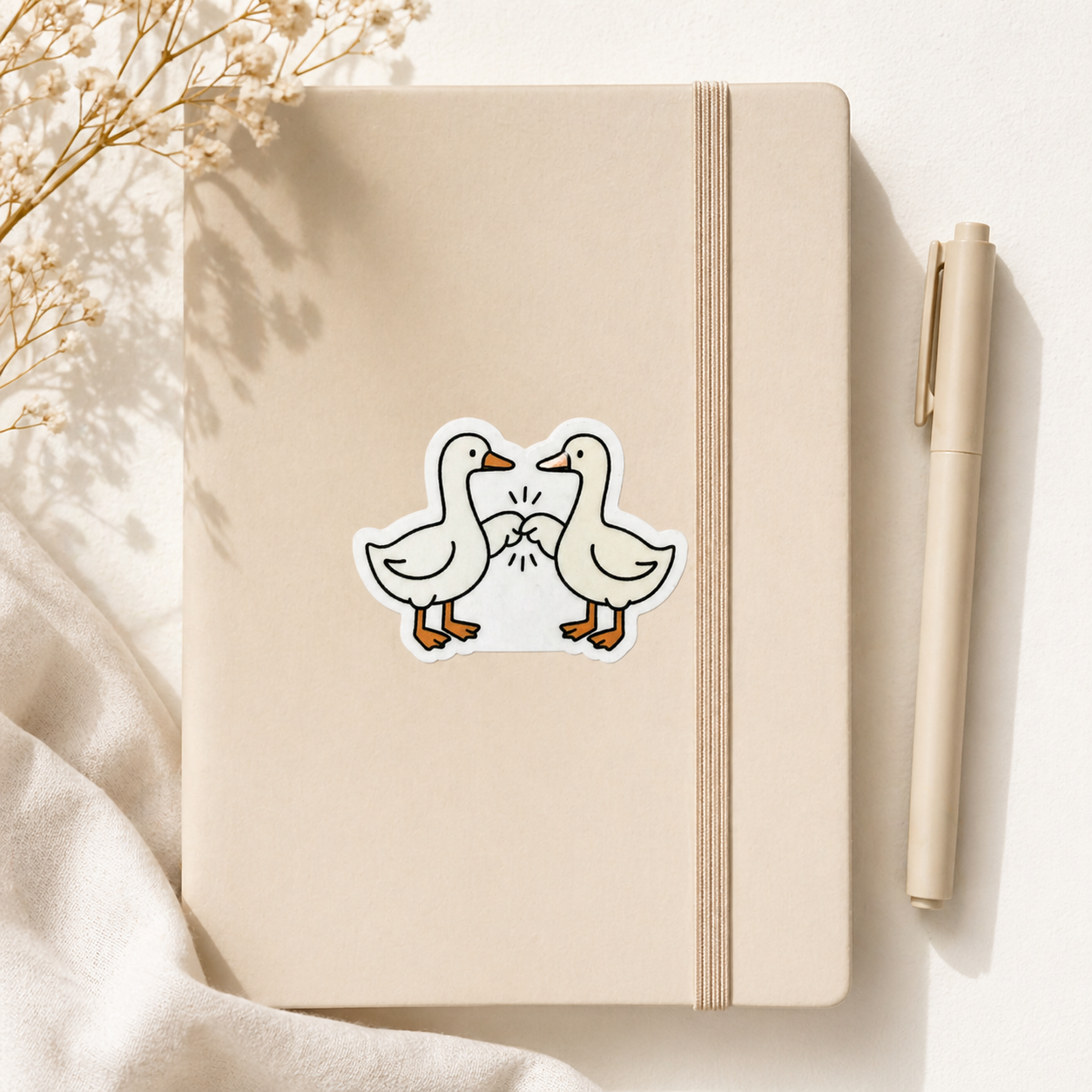 Funny Goose Bumps Sticker | Cute Goose Sticker | Pun Sticker | Waterproof Vinyl Laptop Sticker | Aesthetic Animal Sticker | Gift for Friends