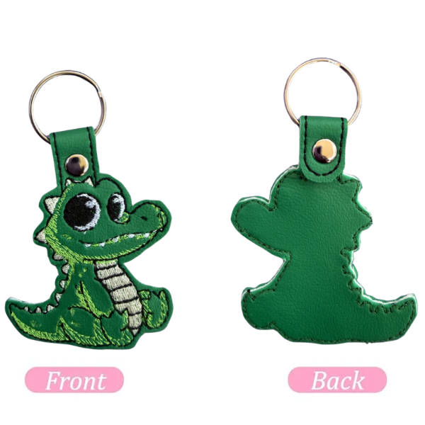 Cute Alligator Keychain, Kawaii Gator Keychain, Embroidered Alligator Keychain, Florida Gift, Animal Lover Gift, Cute Bag Charm, Reptile Accessory