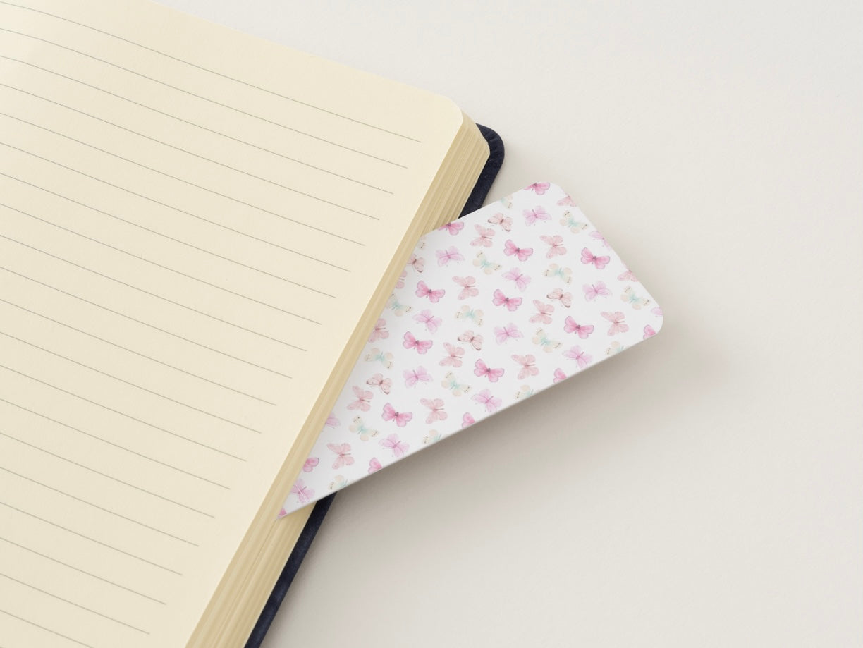 Butterfly Bookmark, Pink Butterfly Bookmark, Aesthetic Bookmark, Cute Bookmark, Coquette Bookmark, Floral Butterfly Bookmark, Book Lover Gift, Cute Reading Accessory