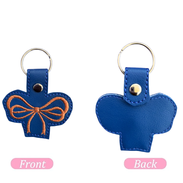 Blue Bow Keychain, Orange Bow Keychain, Embroidered Bow Keychain, Coquette Accessory, Cute Bag Charm, Trendy Keychain, Aesthetic Gift for Her