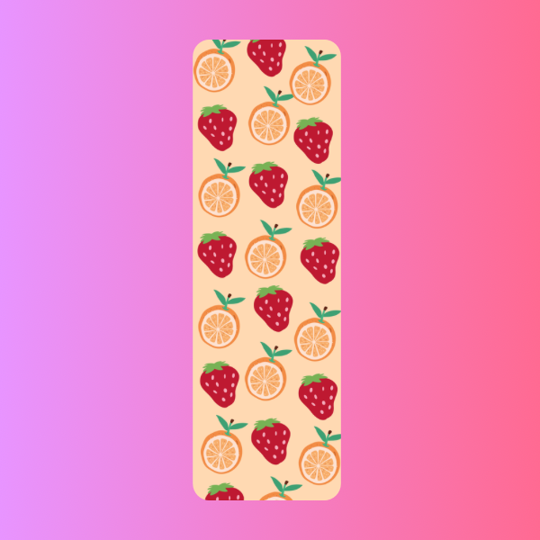 Strawberry Bookmark, Orange Bookmark, Fruit Bookmark, Cute Bookmark, Aesthetic Bookmark, Kawaii Bookmark, Summer Bookmark, Book Lover Gift, Cute Reading Accessory