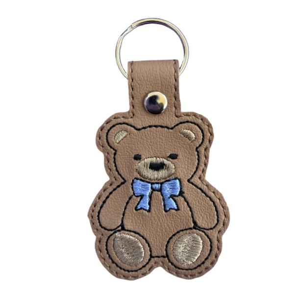Teddy Bear Keychain, Cute Bear Keychain, Kawaii Keychain, Embroidered Keychain, Cute Gift for Her, Aesthetic Keychain, Backpack Charm, Bag Charm