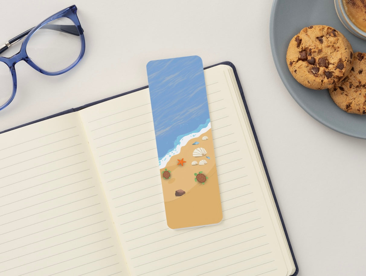 Sea Turtle Bookmark, Beach Bookmark, Ocean Bookmark, Coastal Bookmark, Summer Reading Bookmark, Cute Turtle Bookmark, Book Lover Gift, Vacation Reading Accessory