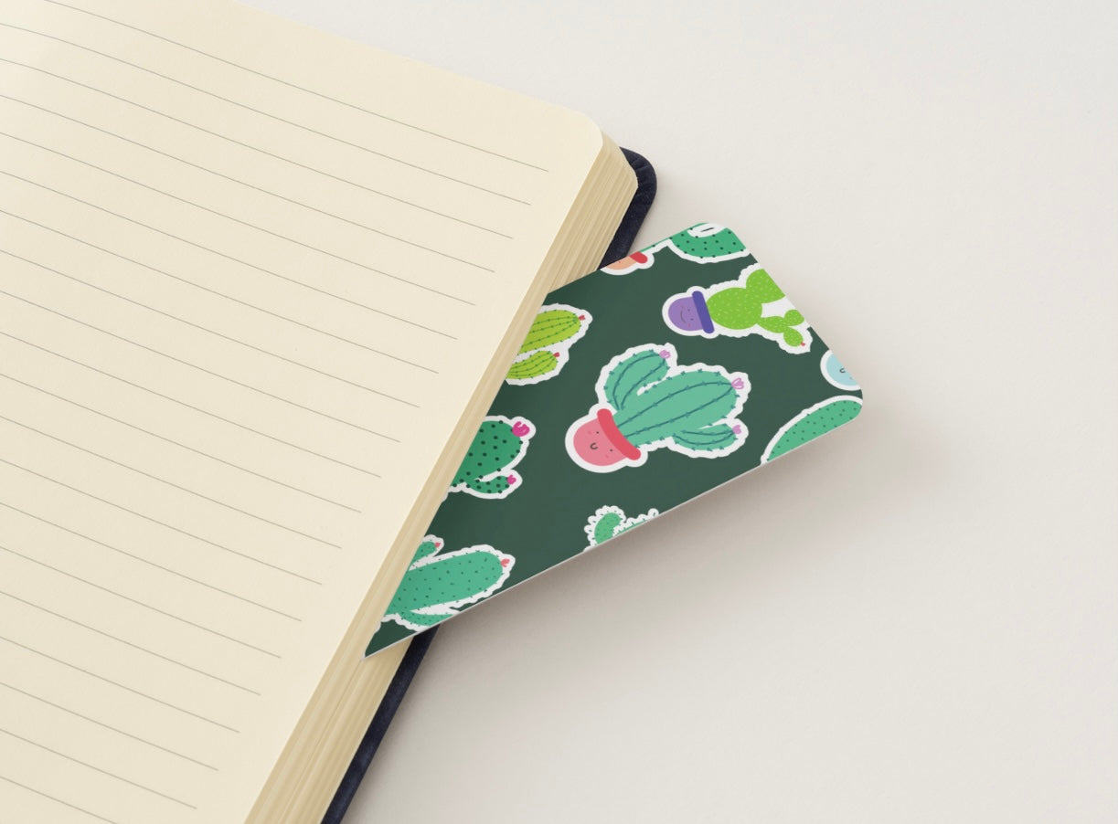 Cute Cactus Bookmark, Kawaii Plant Bookmark, Cartoon Cactus Bookmark, Aesthetic Bookmark, Fun Bookmark, Book Lover Gift, Plant Lover Gift, Cute Reading Accessory