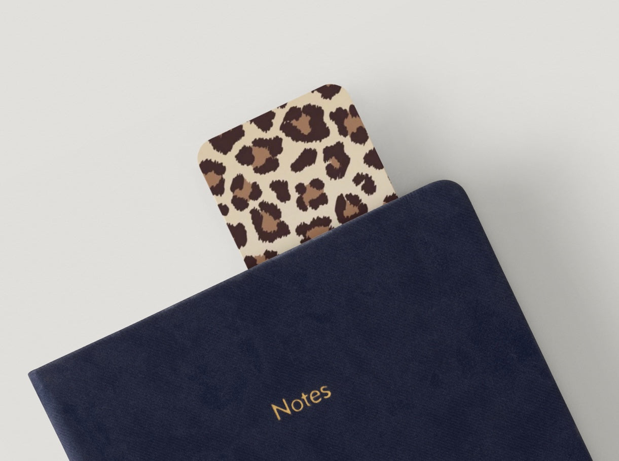 Leopard Print Bookmark, Cheetah Print Bookmark, Neutral Aesthetic Bookmark, Trendy Bookmark, Animal Print Bookmark, Book Lover Gift, Cute Reading Accessory